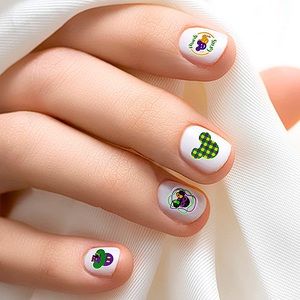 2 sheets 🎊Mardi Gras Mickey Mouse Nail 💅🏼 Decals (104 total)!